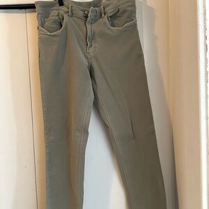 Faherty Stretch Terry 5-Pocket Pant Faded Olive 33/30